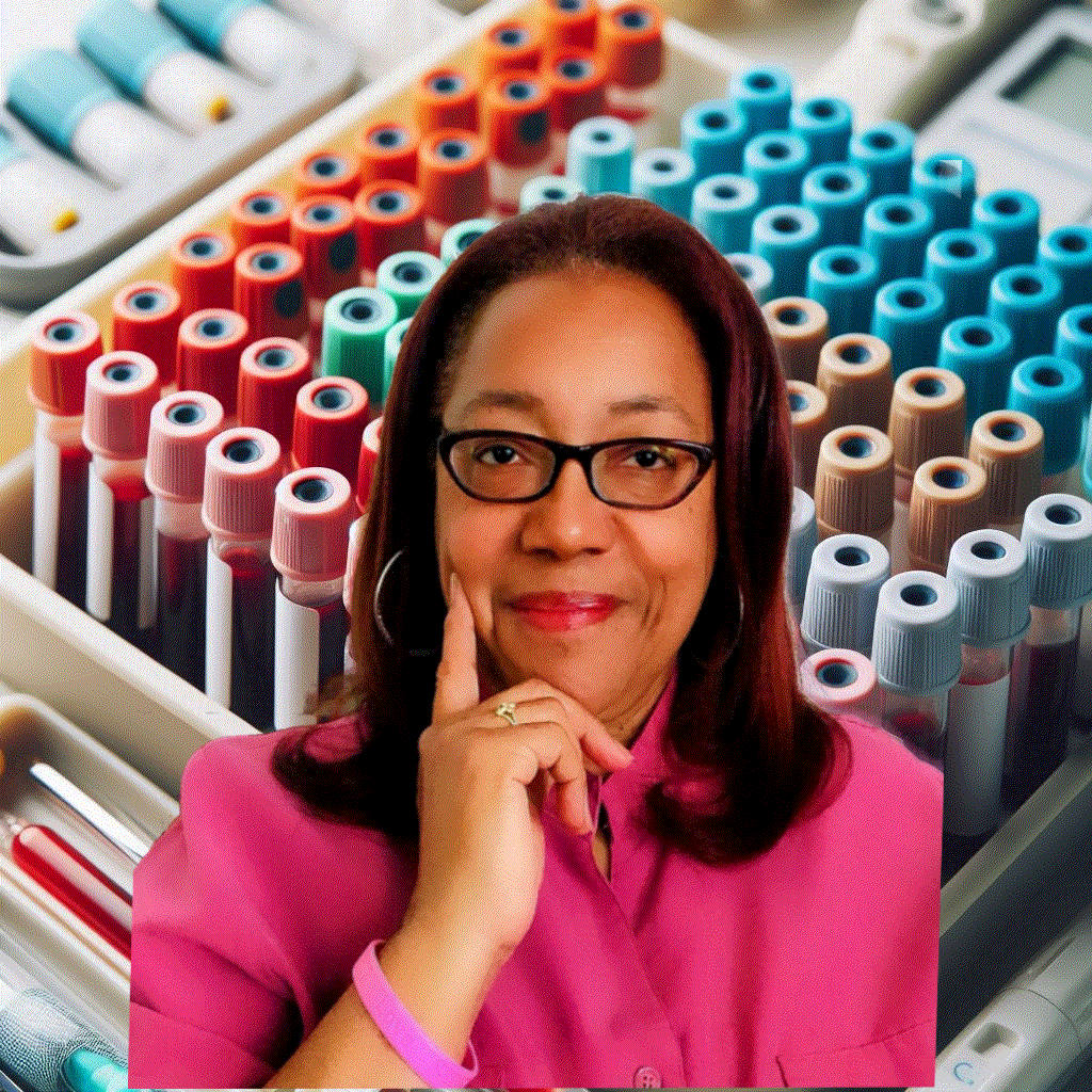 Phlebotomy Instructor, test tubes background image